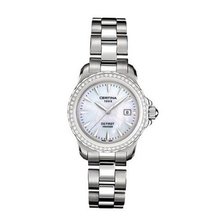 Certina C12971844891 31mm Diamonds Silver Steel Bracelet & Case Anti-Reflective Sapphire