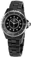 Chanel J12 Diamonds Black Ceramic Ladies H1625