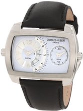 Charles-Hubert, Paris 3743-W Premium Collection Stainless Steel Dual-Time