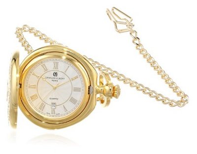 Charles-Hubert, Paris 3781 Gold-Plated Hunter Case Quartz Pocket