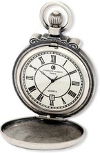 Charles-Hubert, Paris 3863-S Classic Collection Antiqued Finish Hunter Case Quartz Pocket