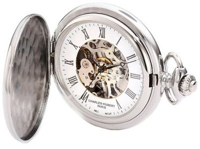 Charles-Hubert, Paris 3917 Premium Collection Stainless Steel Mechanical Pocket
