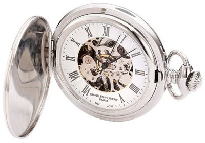 Charles-Hubert, Paris 3919 Premium Collection Stainless Steel Mechanical Pocket