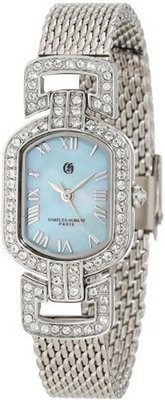 Charles-Hubert, Paris 6792-E Classic Collection Chrome Finish Brass Case with Stainless Steel Mesh Band