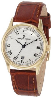 Charles-Hubert, Paris 6814-GW Premium Collection Gold-Plated Stainless Steel
