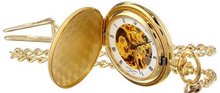 Charles-Hubert, Paris Gold-Plated Satin Finish Mechanical Pocket