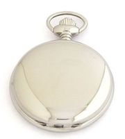 Charles-Hubert, Paris Mechanical Pocket Polished Chrome Plated Steel - Exclusive!