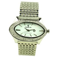 Charlie Jill in Silver Dial Enchanted with Rhinestone and Stainless Steel Bracelet