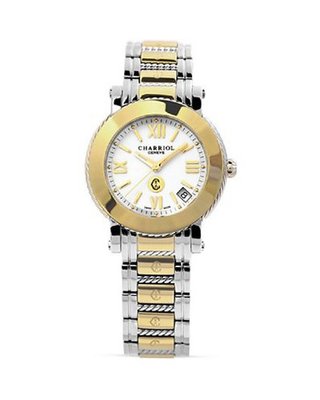 Charriol Parisii Medium Round Yellow Gold Plated , 33mm P33SY1.P33SY1.007