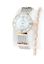Charriol St. Tropez Round Steel with Diamonds, 30mm ST30PD.560.010