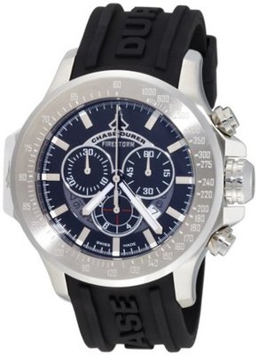 Chase-Durer 380.2BB-RUBB Firestorm Chronograph Stainless Steel Rubber Strap