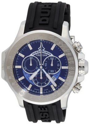 Chase-Durer 380.2LL-RUBB Firestorm Chronograph Stainless Steel Rubber Strap