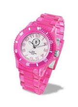 Chelsea FC Analogue Electric Ladies Translucent Pink Plastic Strap LA3262