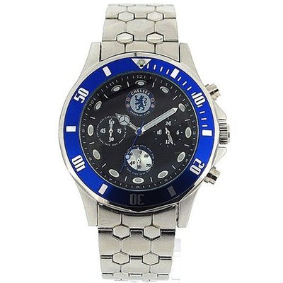 uChelsea F.C. Chelsea FC Chronograph Stainless Steel Strap Gents GA1606 