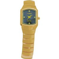 Ladies Chisel Gold Plated Tungsten Wrist CZ Dial