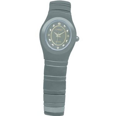 Ladies Chisel Tungsten CZ Dial Wrist Jewelry