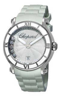 Chopard 288525-3002 Happy Sport Round White Waved Dial