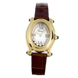 Chopard Happy Sport Ladies Quartz 18K Yellow Gold - 277465-0005