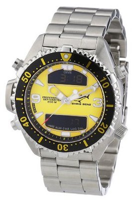 Chris Benz CB-D-YELLOW-MB Unisex Digital Stainless Steel