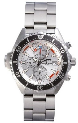 Chris Benz Depthmeter Chronograph 200m Silver MB Chronograph for Him Depth Gauge