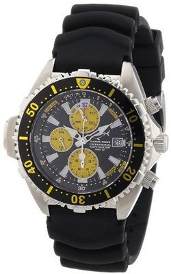 Chris Benz Quartz CB-C-BLACKYELLOW-KB with Rubber Strap