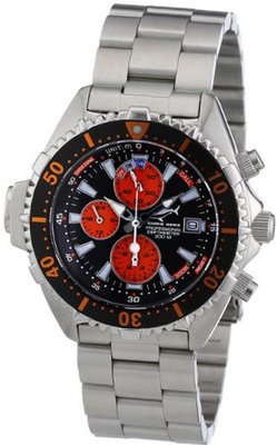 Chris Benz Quartz CB-C-ORANGE-MB with Metal Strap