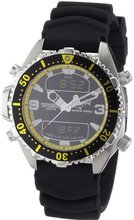 Chris Benz Quartz CB-D-BLACKYELLOW-KB with Rubber Strap