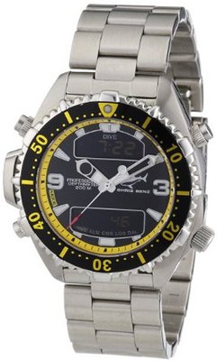 Chris Benz Quartz CB-D-BLACKYELLOW-MB with Metal Strap