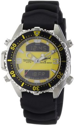 Chris Benz Quartz CB-D-YELLOW-KB with Rubber Strap