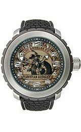 Christian Audigier Analog Collection Vintage-Black Beige Dial #GRA-415