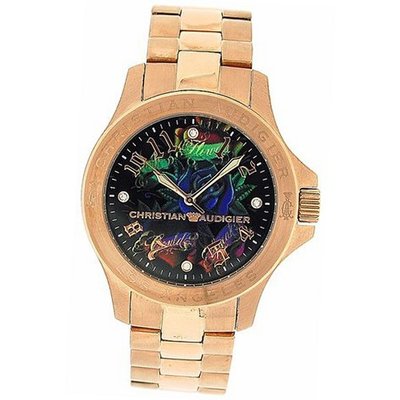 Christian Audigier Bright Garden Gents Rose Tone Stainless Steel ETE-112