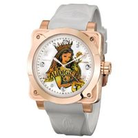 Christian Audigier Fortress Queen of Clubs Ion-Plating Rose FOR-201 Gold Dial