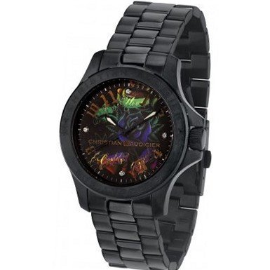 Christian Audigier Gents Midnight Garden Stainless Steel 3-Hand ETE-113