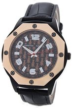 Christian Audigier Revo SWI-659 Black Leather Quartz with Black Dial