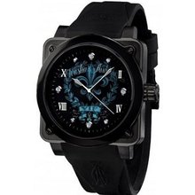 Christian Audigier The VIF Analogue Black Rubber Strap Unisex FOR-203