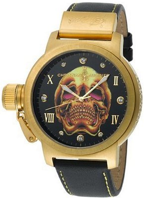 Christian Audigier Unisex ETE-103 Eternity Gold Death Skull Ion-Plating Gold