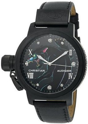 Christian Audigier Unisex ETE-105 Eternity Black Panther Ion-Plating Black
