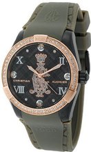Christian Audigier Unisex INT-313 Intensity Black Argyle Ion-Plating Rose Gold