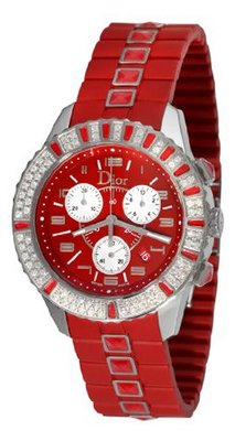 Christian Dior CD11431BR001 Christal Chronograph Diamond Red Dial
