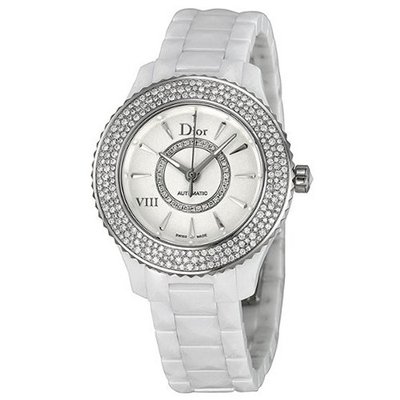 Christian Dior VIII Automatic Diamond White Ceramic Ladies CD1235E5C001