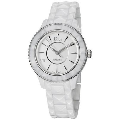 Christian Dior VIII Automatic White Dial White Ceramic Ladies CD1245E3C001
