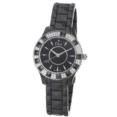 Christian Dior VIII Diamond Bezel Black Ceramic Ladies 1231E1C001