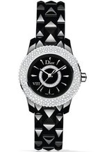 New Ladies Christian Dior Huit VIII 8 Full Diamond Bezel 28mm CD1221E5C001