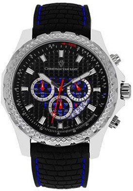 Christian Van Sant CV5124 Sport Retrograde Analog Display Quartz Black