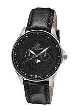 Christina Design London Black Moon Quartz with Black Dial Analogue Display and Black Leather Strap 517SBLBL
