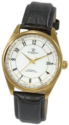 Christina Design London Gold Pvd Gents 6 Diamond Strap