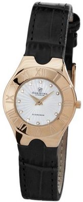 Christina Design London Ladies 12 Diamond 130RWBL With Rose Gold Pvd Strap