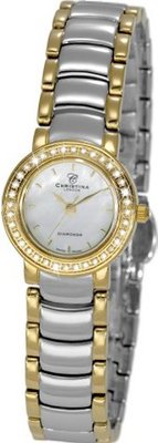 Christina Design London Ladies Analogue 115-2BW with Two Tone Diamond Bracelet