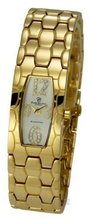 Christina Design London Ladies Analogue 128GW with Gold PVD Diamond Cuff Bracelet