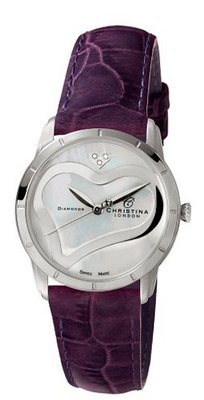 Christina Design London Ladies Analogue 147SWPURPLE with Stainless Steel Diamond Strap
